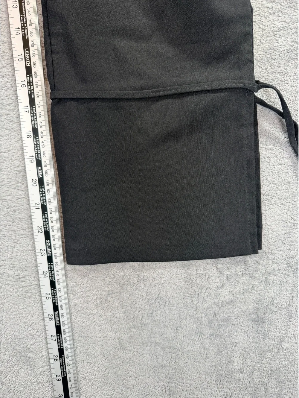 eVent Black Dress Pants with Ankle Ties, Size Medium